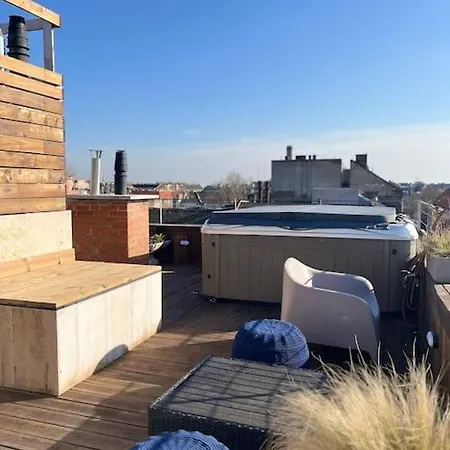 Elegant Rooftop Studio With Shared Terrace And Jacuzzi Budapešť